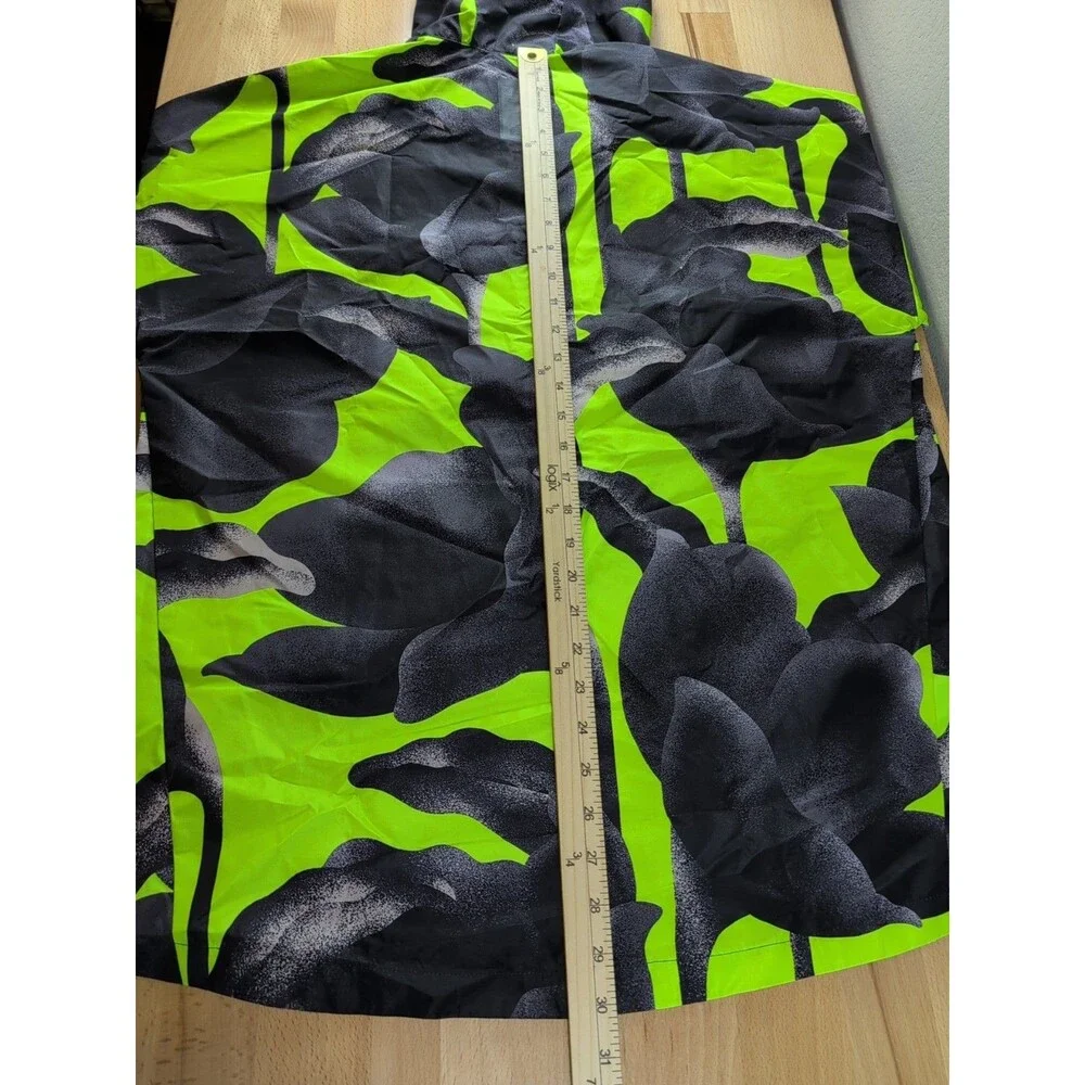 Adidas Windbreaker Jacket Mens Medium Green Camo Hooded 1/4 Zip Pullover IJ5597